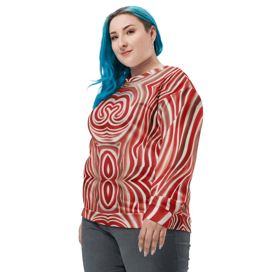Funky Red Liquid Tie-Dye Explosion Sweatshirt product image (10)