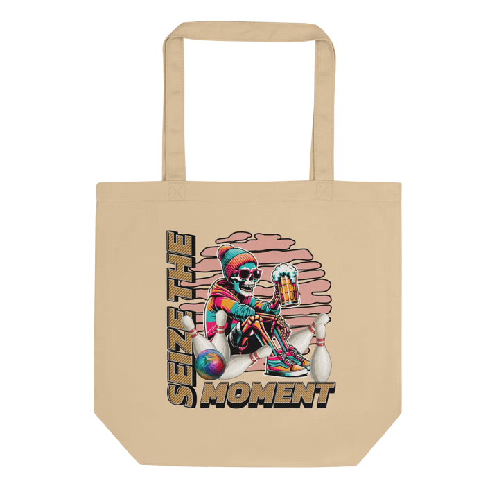 Seize The Moment Skeleton Ber Bowling Chill Vibes Eco Tote Bag product image (1)