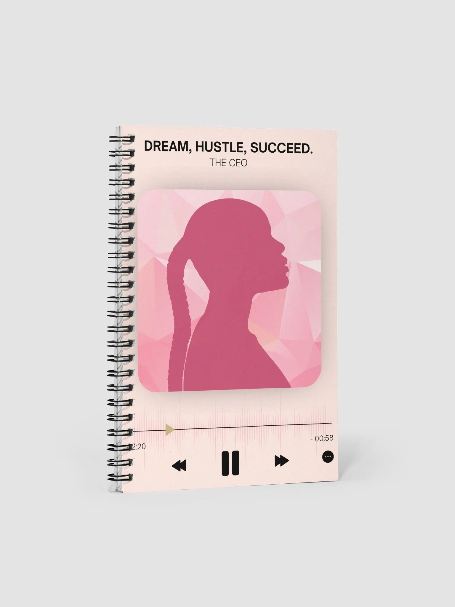 Dream Hustle Succeed Spiral Notebook - Blush product image (1)
