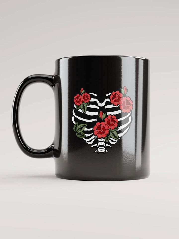 One with the Earth Black Glossy Mug product image (1)