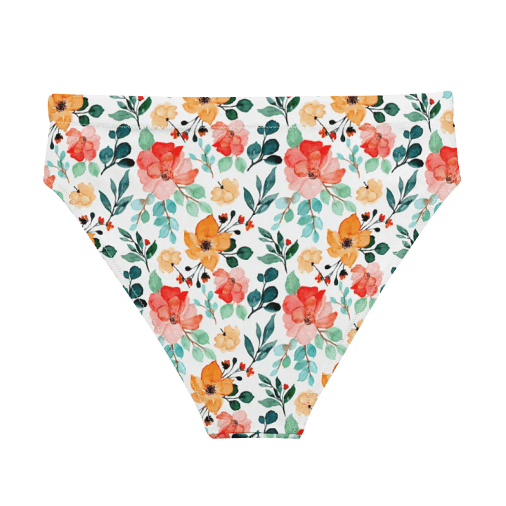 Watercolour Floral Pattern High Waisted Bikini Bottom product image (2)