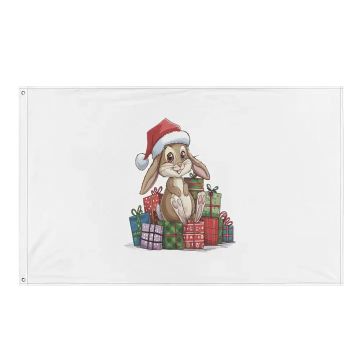 Santa Bunny Flag product image (1)