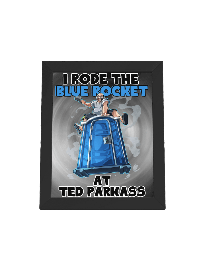 Blue Rocket Adventure Framed Matte Poster (AI TITLE ) product image (2)