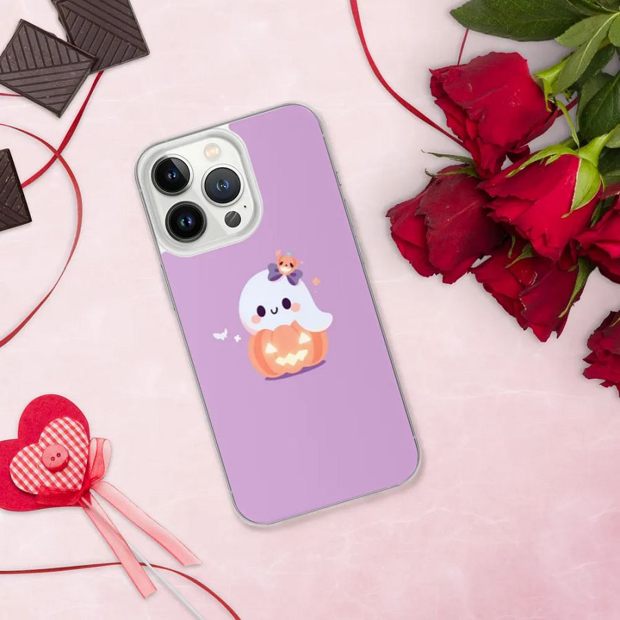 Spooky Pumpkin Ghost iPhone Case product image (35)