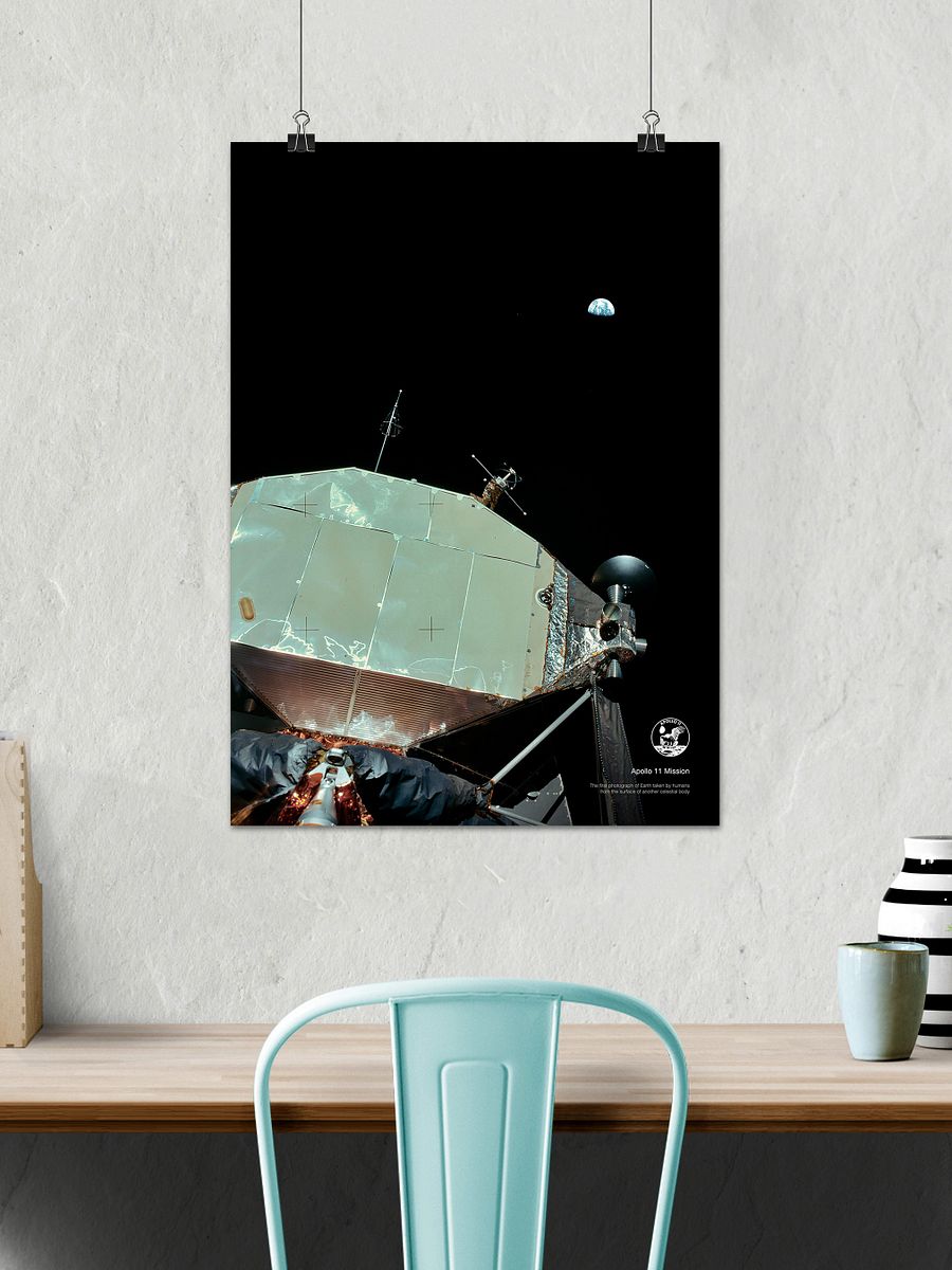 NASA Apollo 11: View of Earth, 1969 — space poster, space art, photo poster, NASA print, space wall decor product image (2)