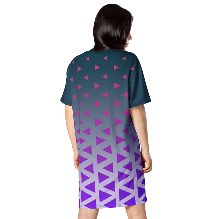 Geometric Gradient All-Over T-Shirt Dress product image (2)