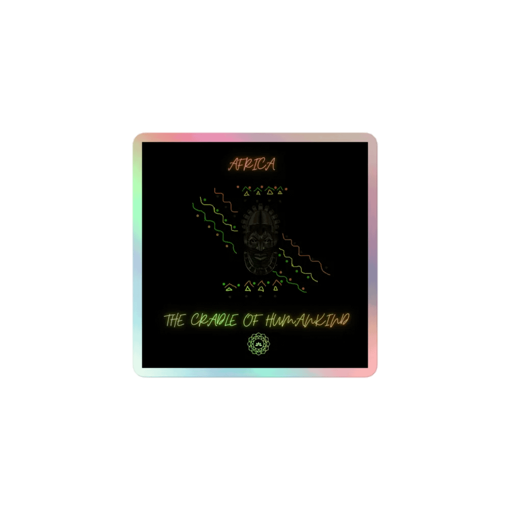 African Mask Art Holographic Sticker Sheet product image (1)