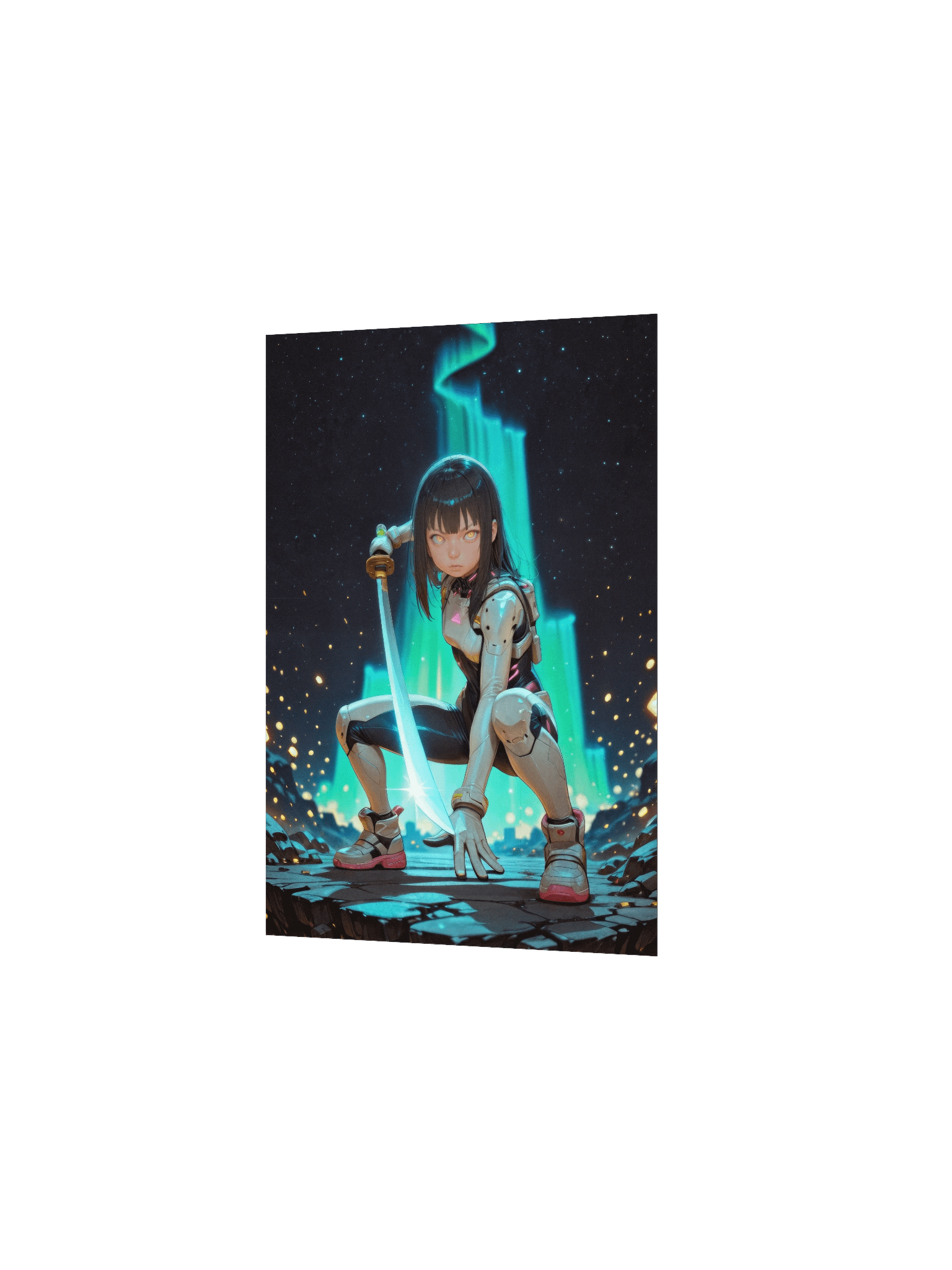 Cyber Samurai Girl Wall Art Poster product image (3)