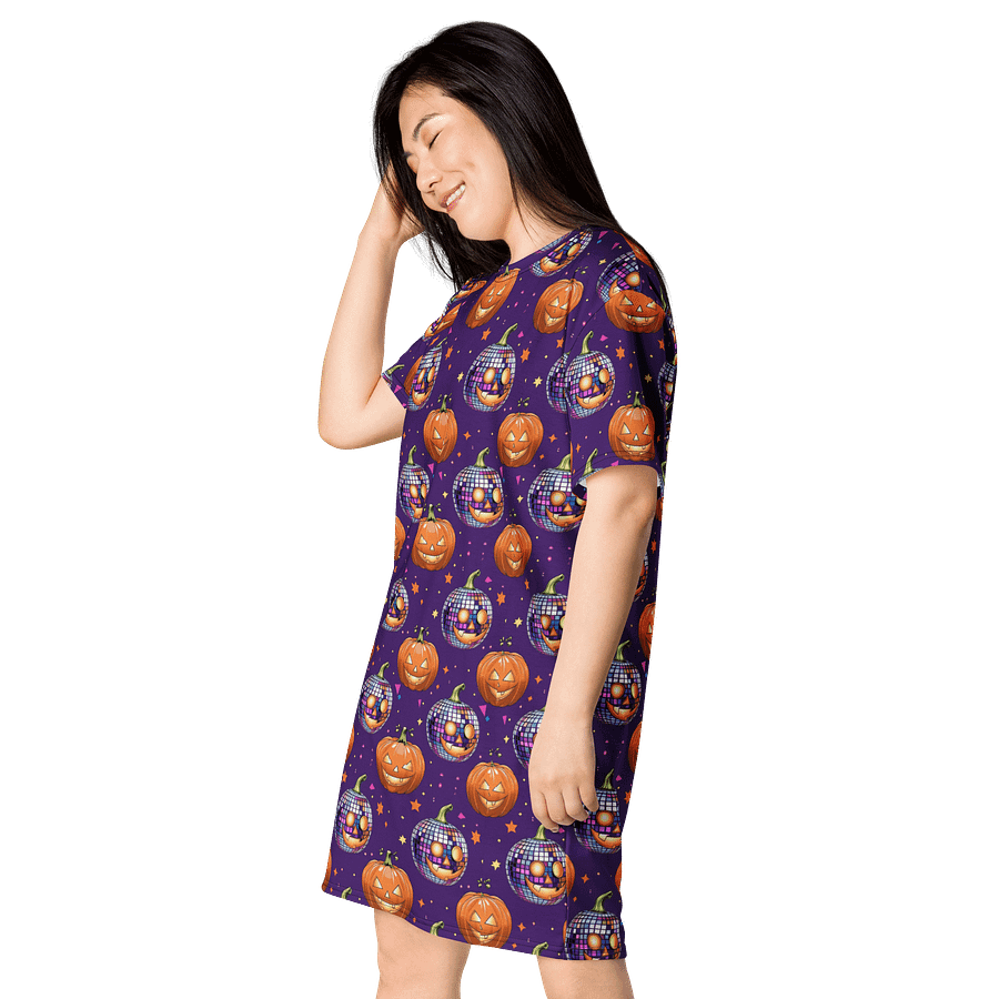 Disco Pumpkin Party T-Shirt Dress product image (3)
