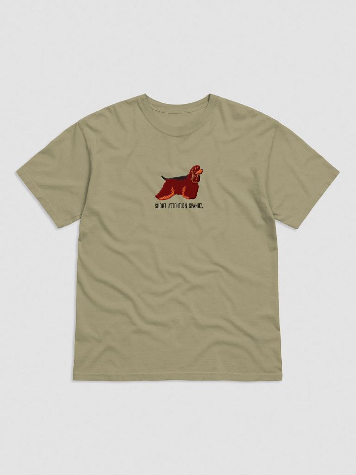 Short Attention Spaniel T-Shirt(Embroidered) of an American Cocker Spaniel(Liver & Tan) product image (9)