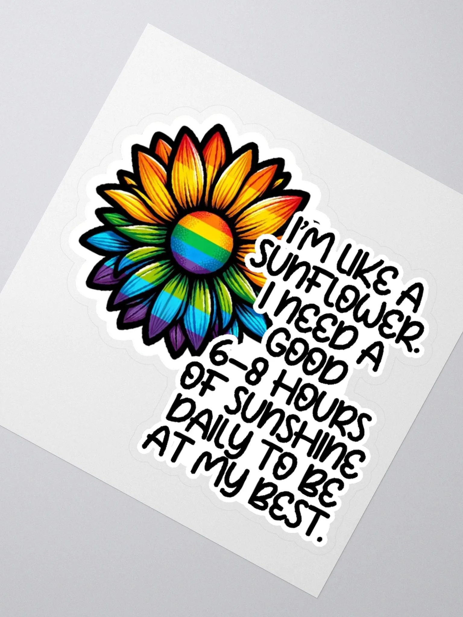 Sunflower's Need Sunshine Sticker-Sun Lover's-Summer Child Sticker product image (4)