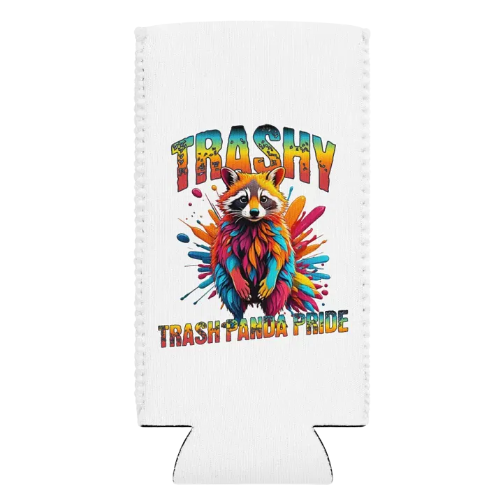 Trashy Trash Panda Pride Raccoon Can Cooler product image (2)