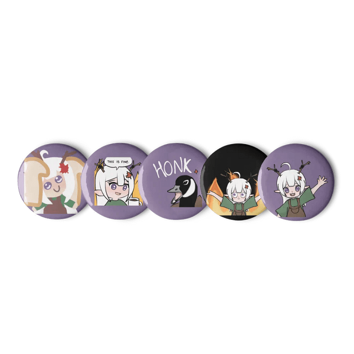 Set of 5 Silly Luna Pins/Badges/Buttons product image (1)