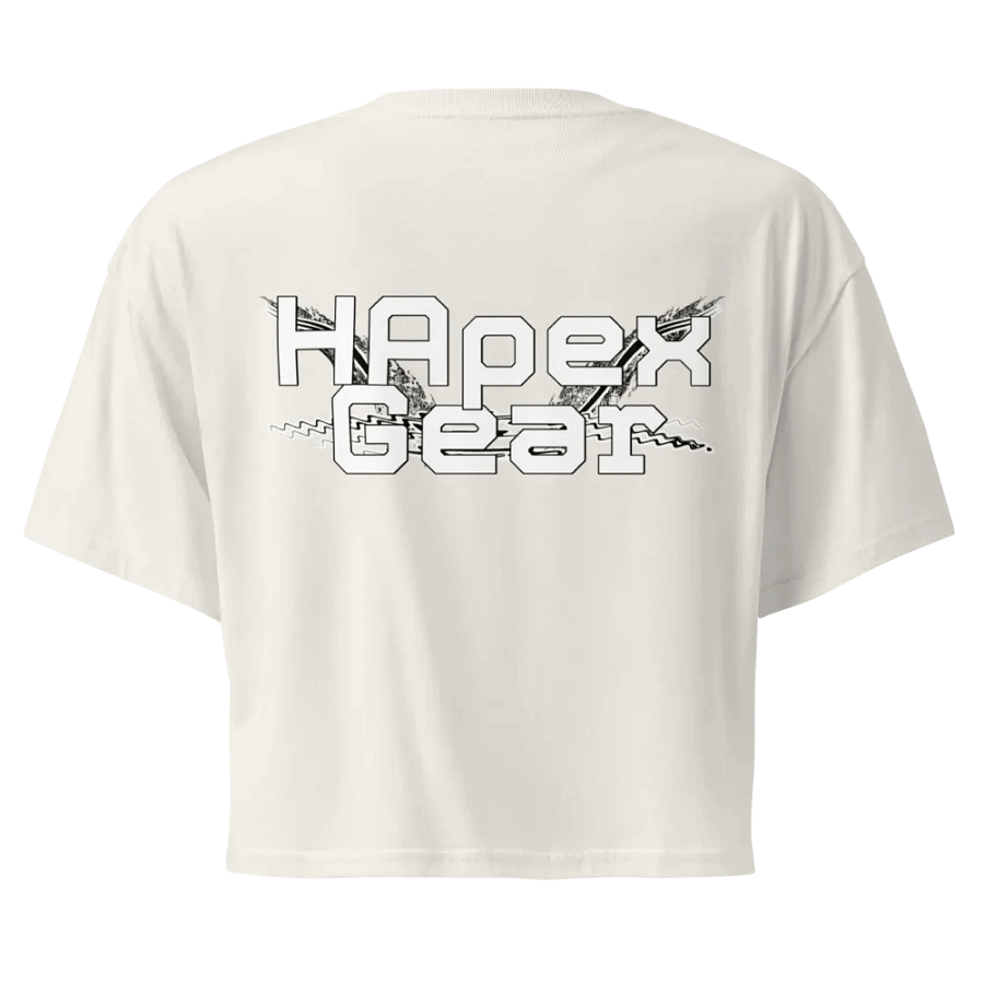 Women's Premium Crop Top - Embroidered - White HApex Gear Black Logo product image (1)