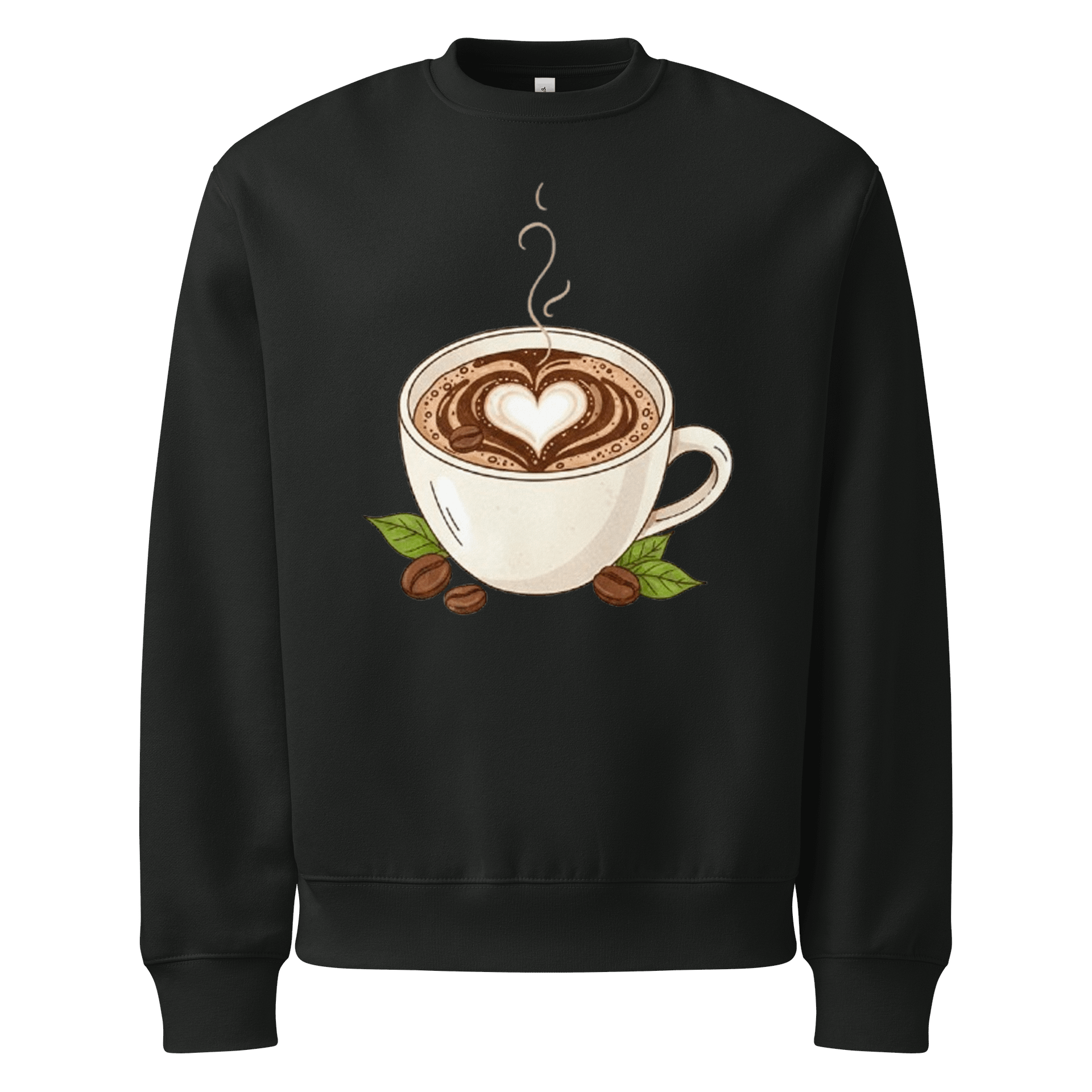 Cozy Coffee Cup with Heart Foam Art - Warm Barista Style Design for Products product image (1)