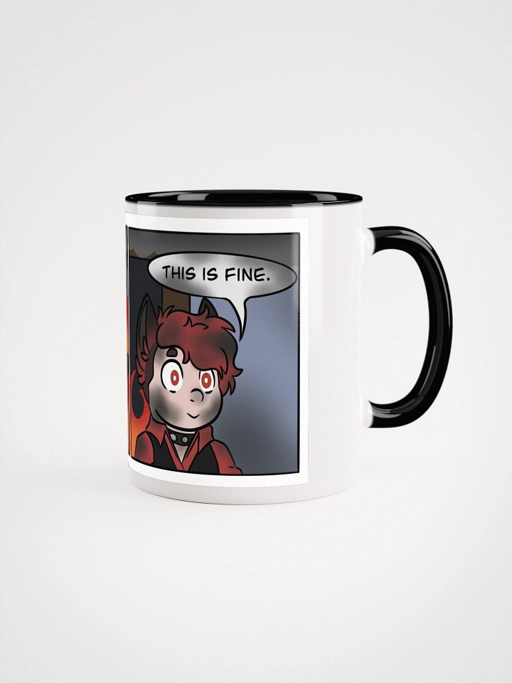 Ceramic Mug with Color Inside - This Is Fine Meme product image (5)