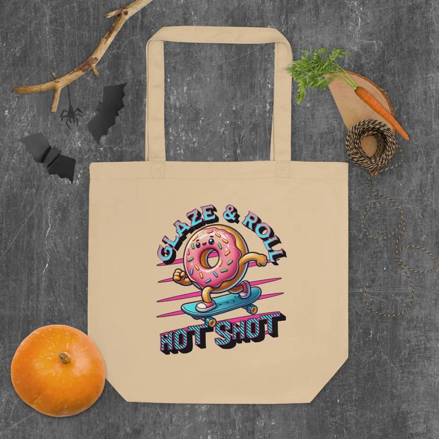 Glaze And Roll Hot Shot Donut Skateboard Tote Bag product image (4)