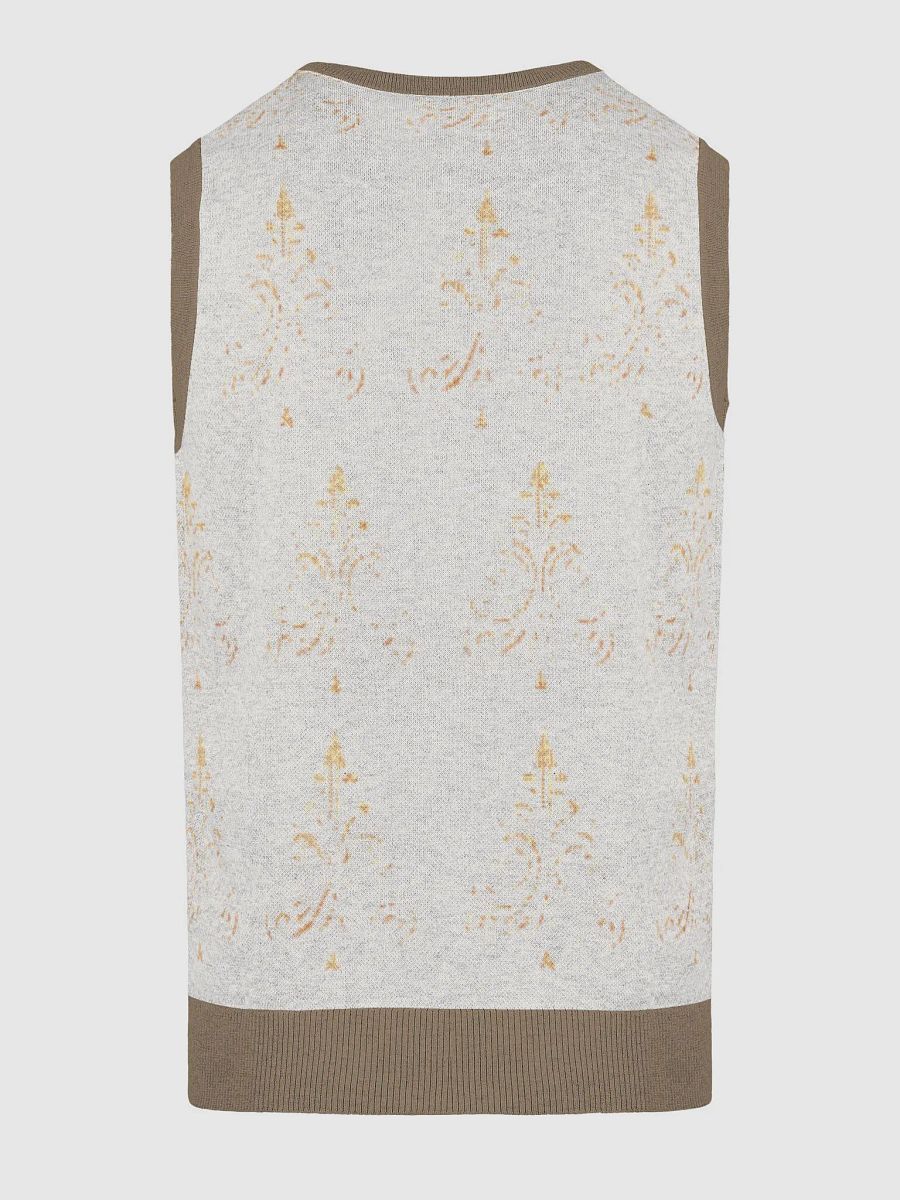 Customizable Jacquard V-Neck Vest product image (4)