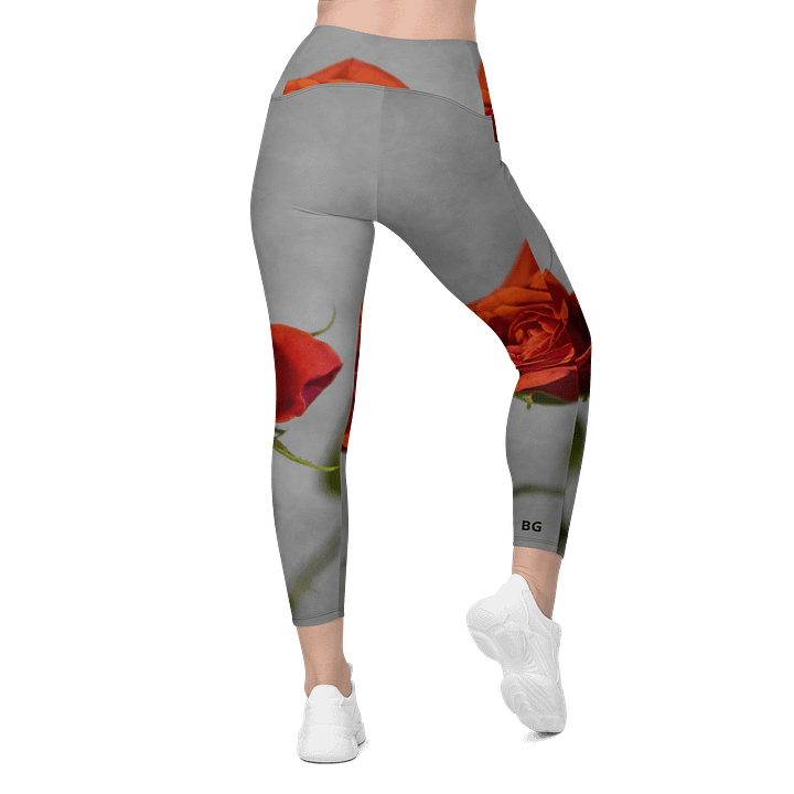 'Love Me' Crossover Leggings with Pockets product image (2)