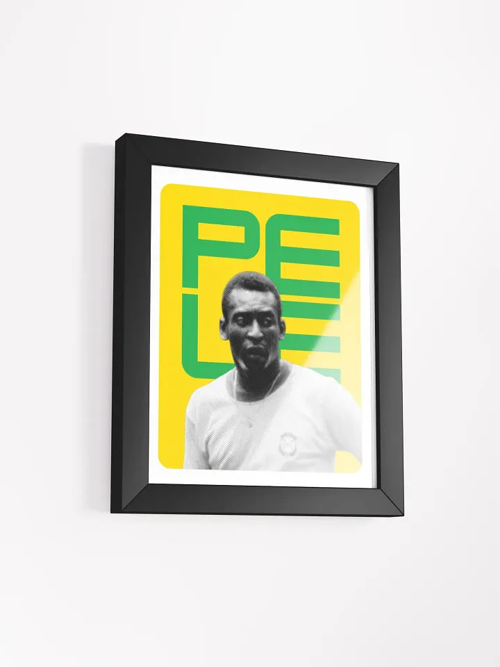 Pele BW Brazil Name Art Framed Print product image (1)