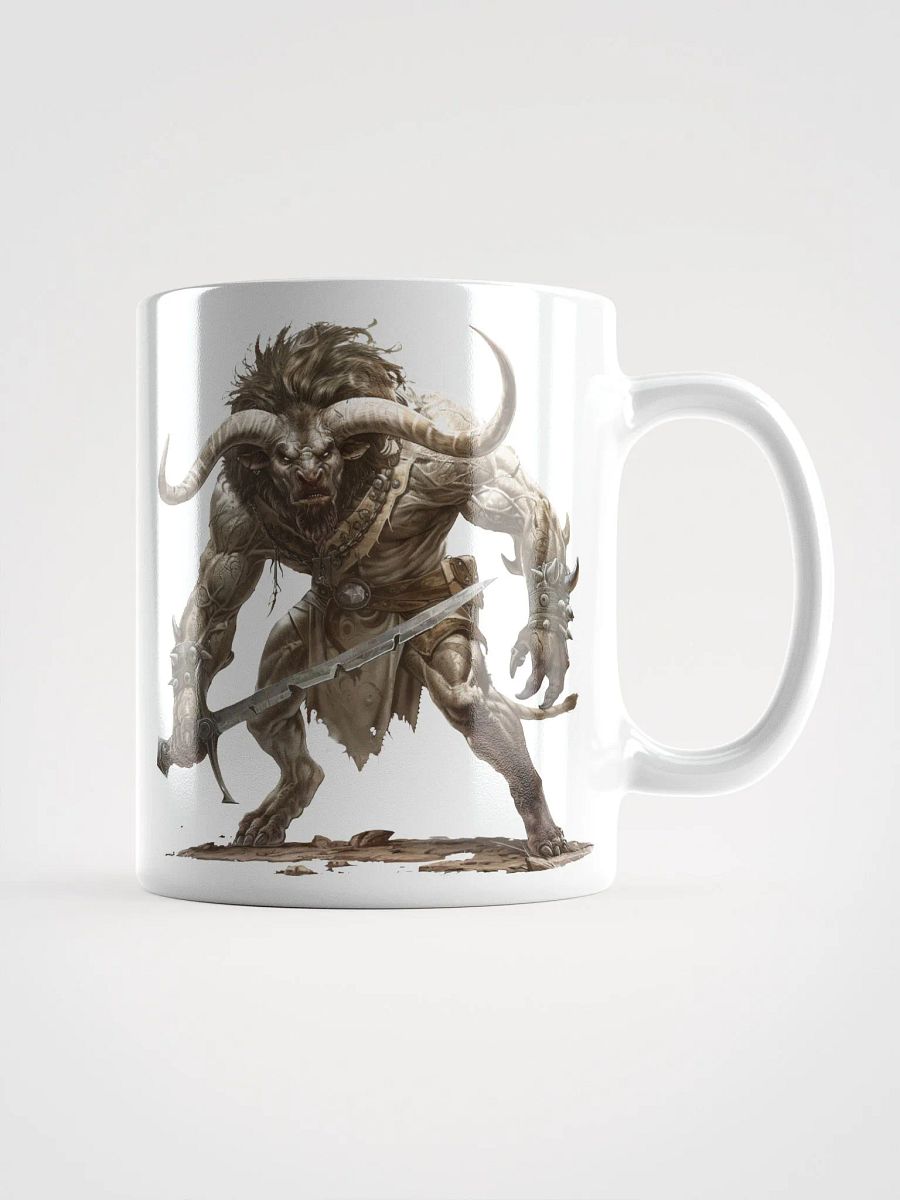 The Minotaur - The Legendary Greek Mythical Creature White Glossy Mug product image (1)