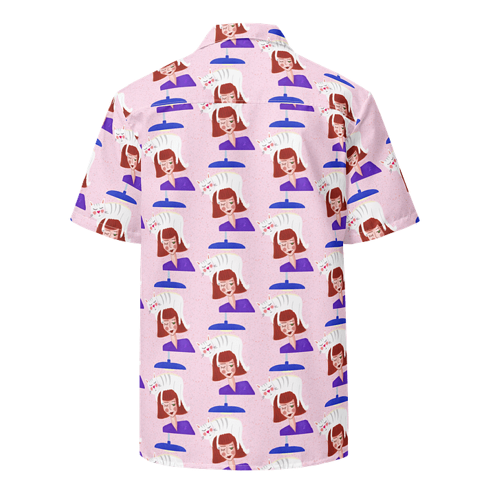 Cat Lady Hawaiian Shirt - Pink product image (2)