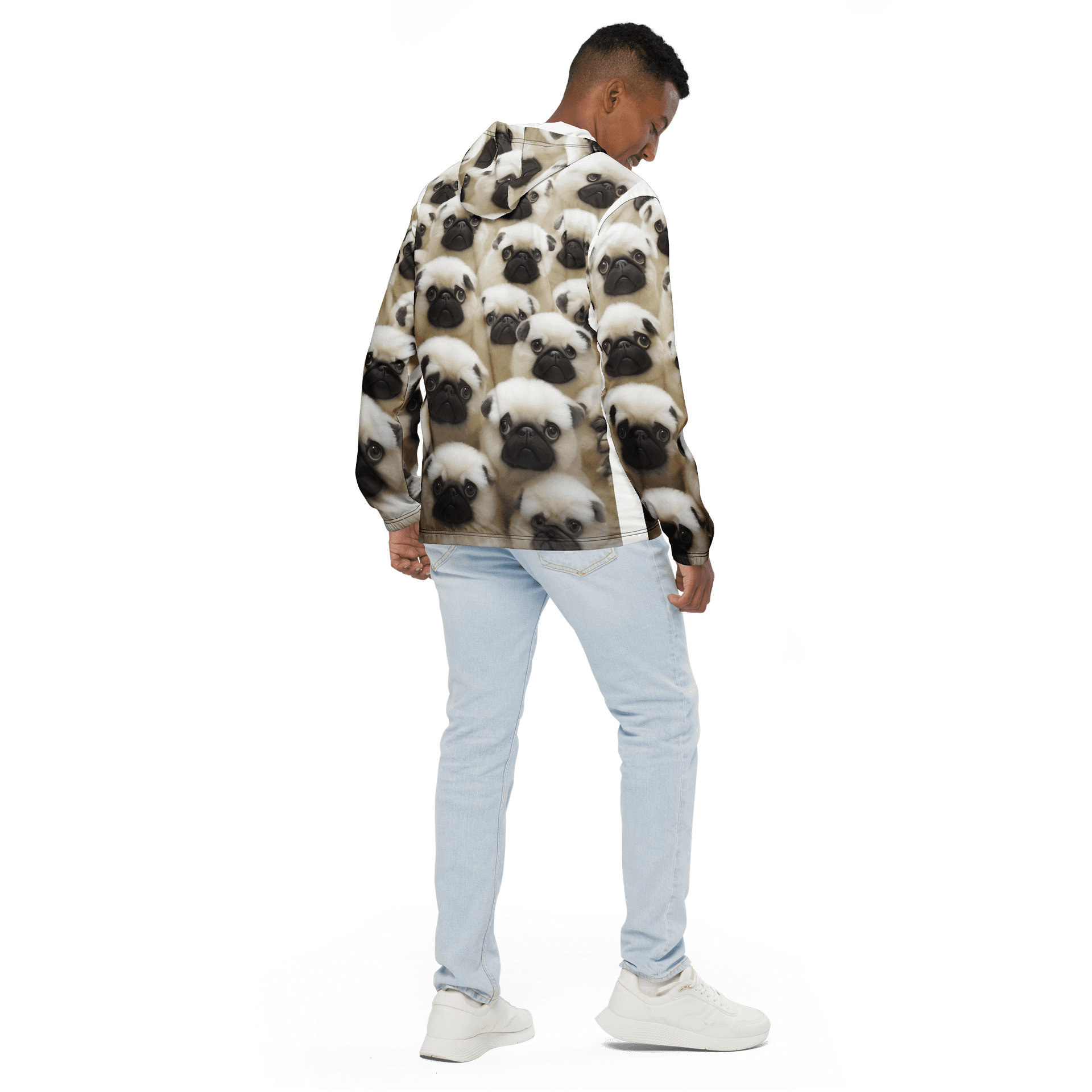 Pug Parade All-Over Print Windbreaker product image (2)