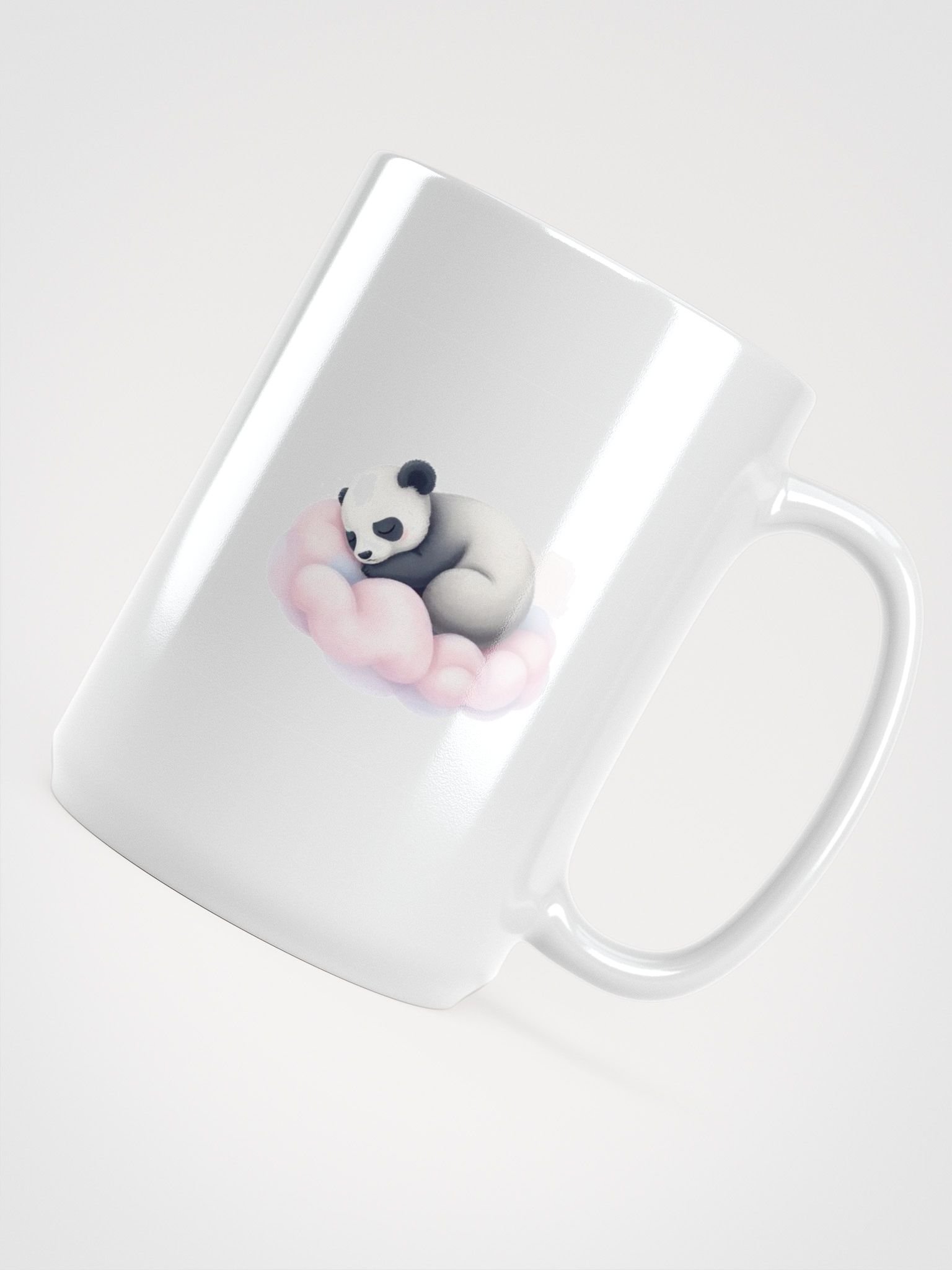 Dreamy Panda Cloud White Glossy Mug product image (4)
