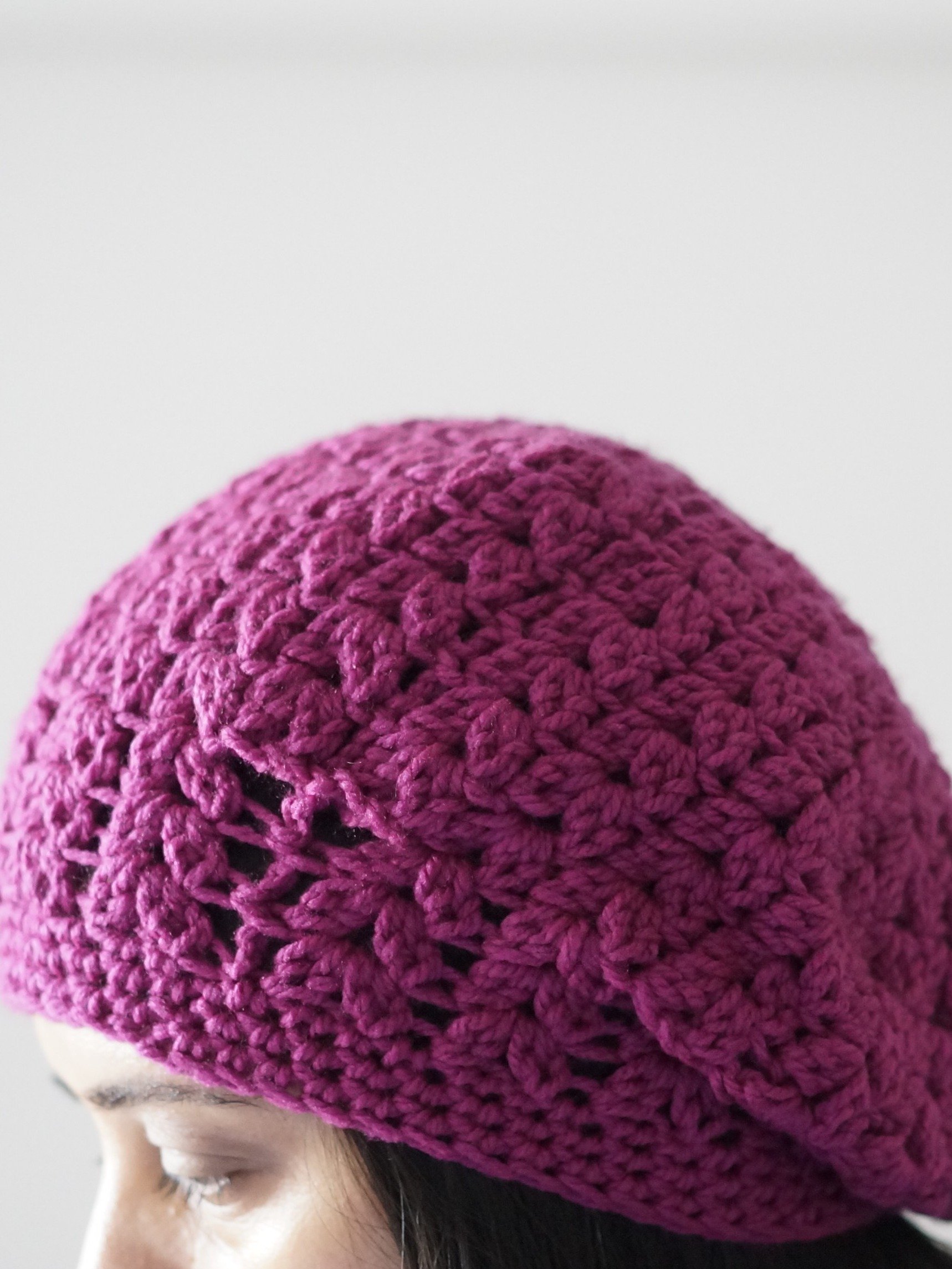 Elegant fall beret crochet pattern product image (3)