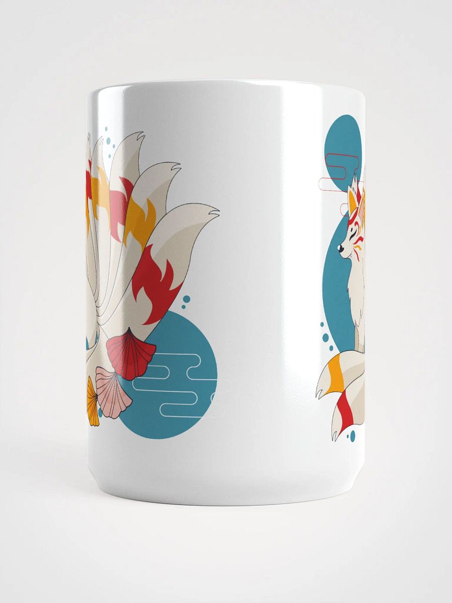 Japanese ArtStylish fox Pattern White Shiny Mug product image (5)