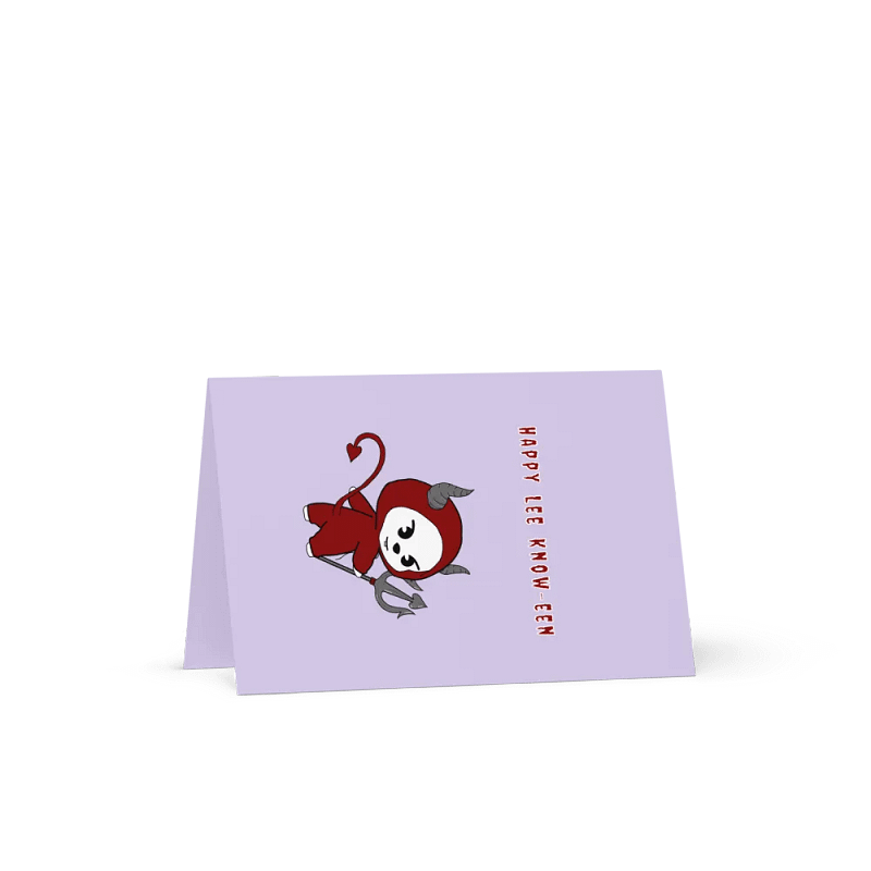 Happy Lee Know-een | Devil Lee Know Greeting Crard