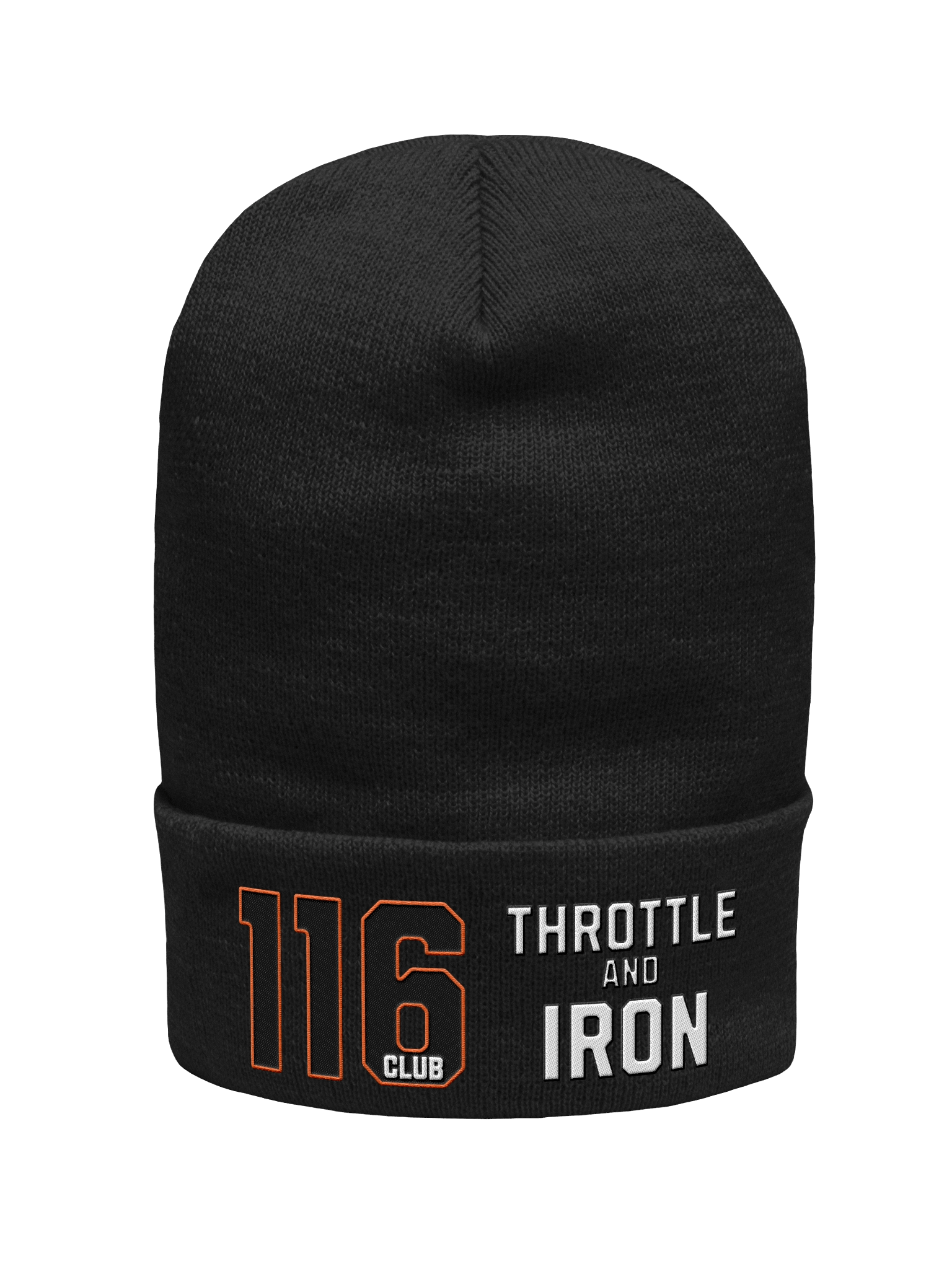 116 Club Throttle & Iron Cuffed Beanie – Yupoong 1501KC product image (1)