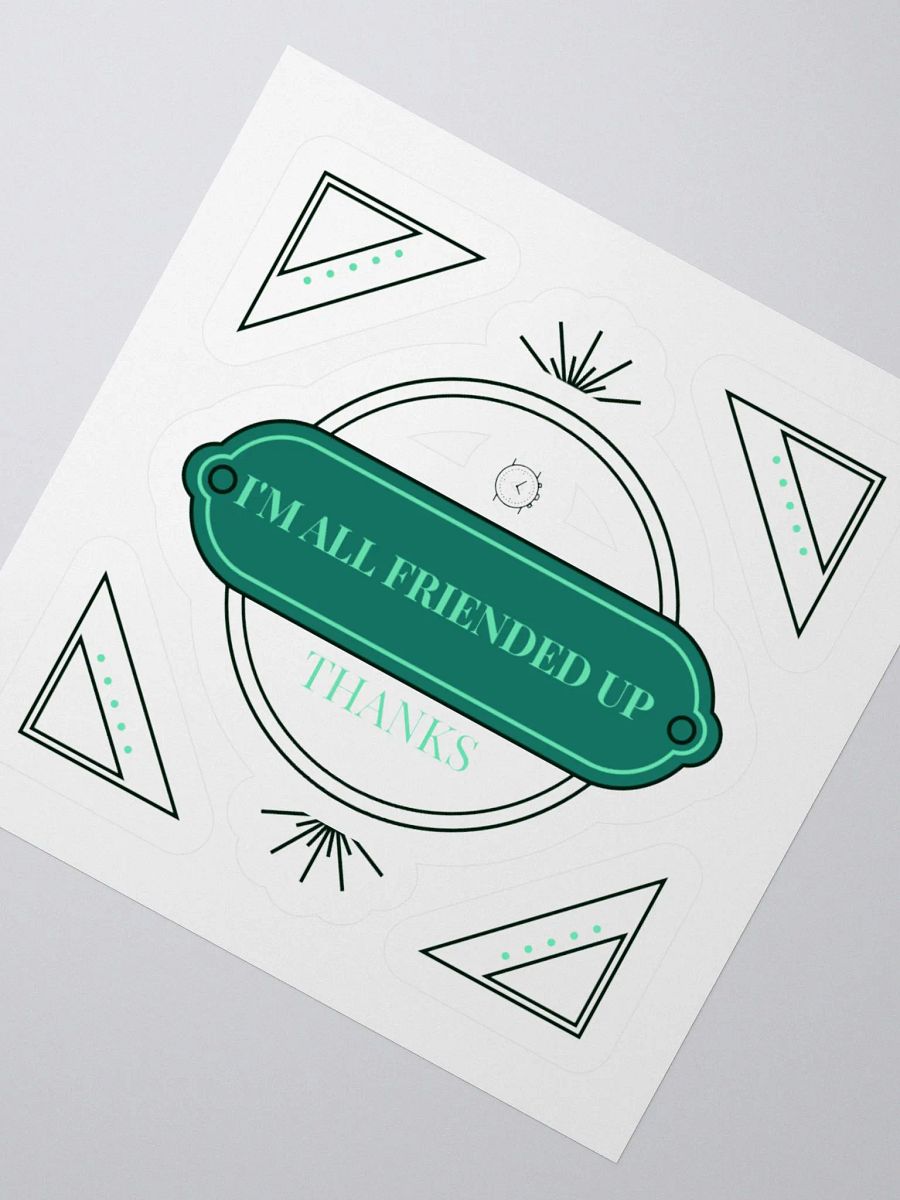 translucent, All Friended Up Kiss Cut Stickers product image (5)