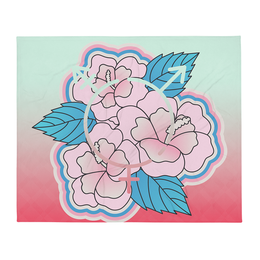 LGBTQIAP2S+ 2025, Trans Flower with Symbol, Blanket product image (2)