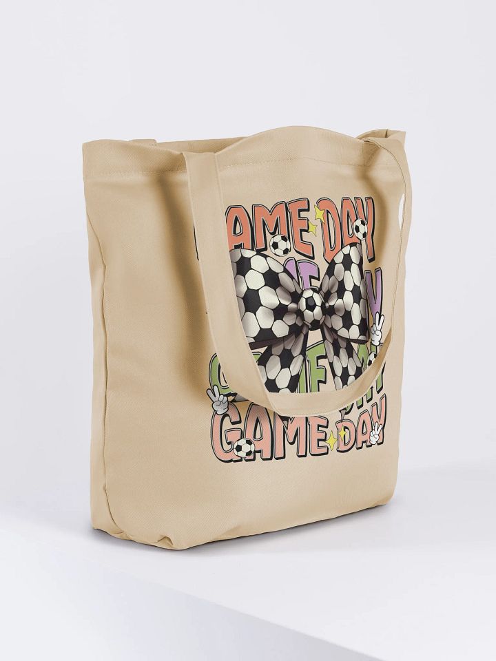 Game Day Bow Soccer Ball Tote Bag product image (4)