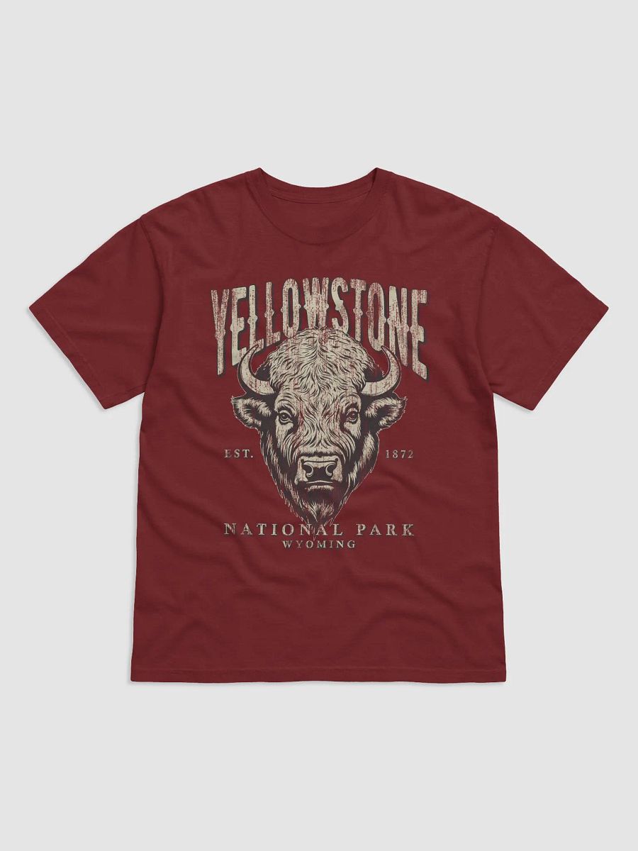 Yellowstone National Park, Wyoming Tee | Vintage-Style Grunge Western Shirt with a Bison's Head product image (12)