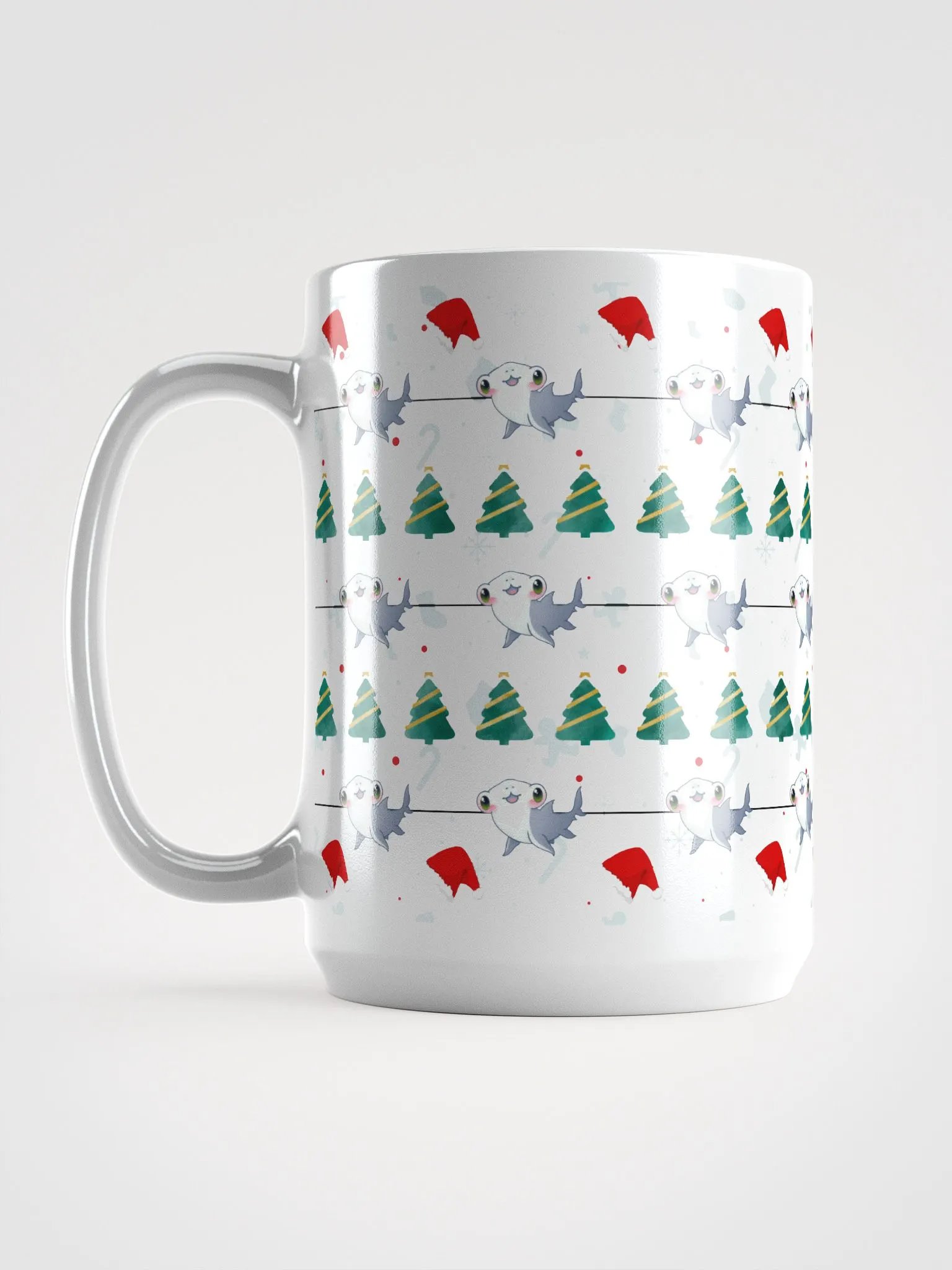 Christmas Sharki White Glossy Mug product image (6)
