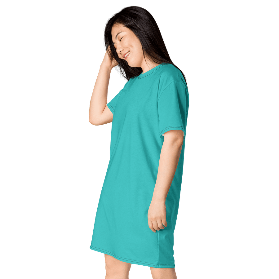 Oversized T-Shirt Dress - Rich Dark Turquoise, Sizes 2XS-6XL product image (3)