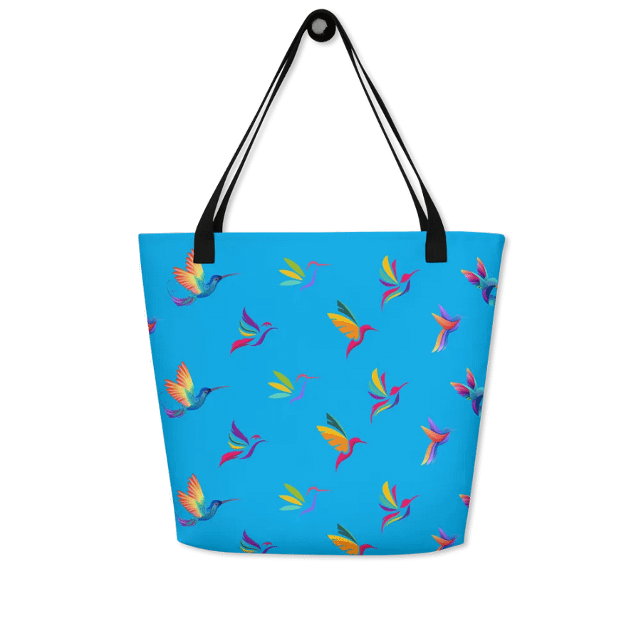 Vibrant hummingbird All-Over Tote Bag for moms dads birdlovers product image (4)