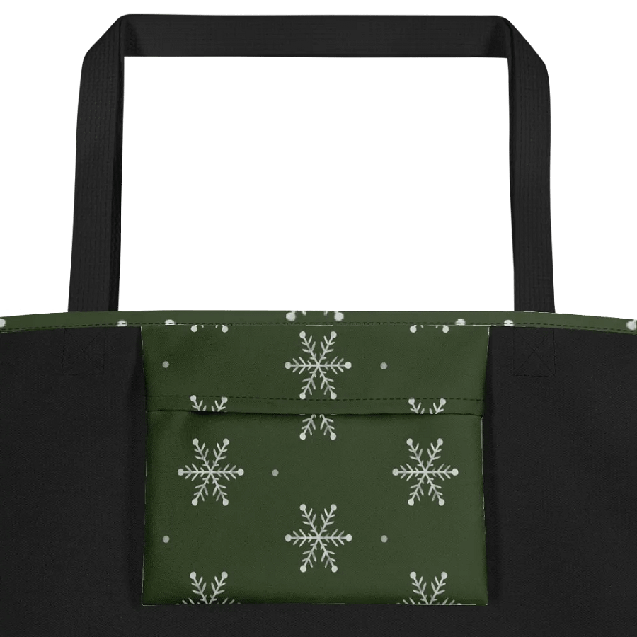 Green Snowflake Holiday Tote Bag product image (3)