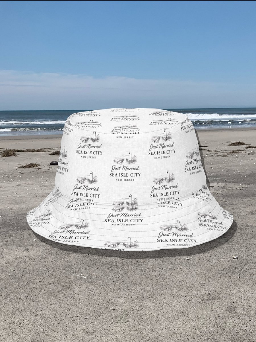 Sea Isle City NJ "Just Married" Bucket Hat product image (1)