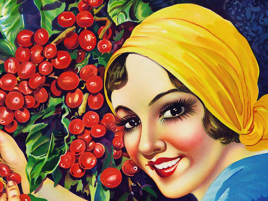 Coffee retro vintage poster, Campanha Da Boa Bebida, 1950s (Brazilian coffee) — coffee vintage poster, coffee print, retro kitchen print product image (4)