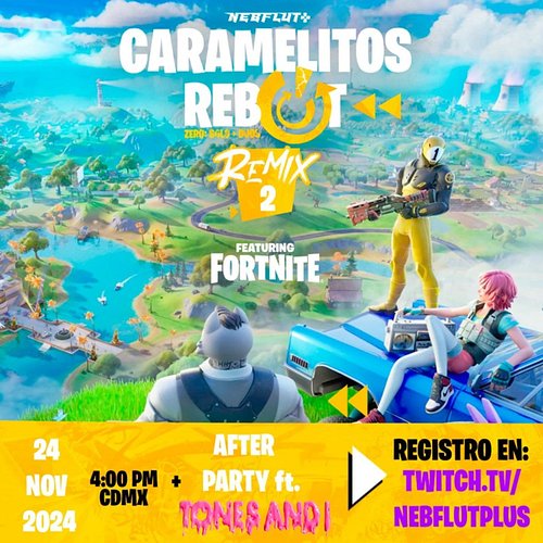 ⏪ ¡De regreso...con el #torneo de #FortniteRemix en solo + duos, no tryhards, solo #caramelitos con premios desde #pavos o pa...