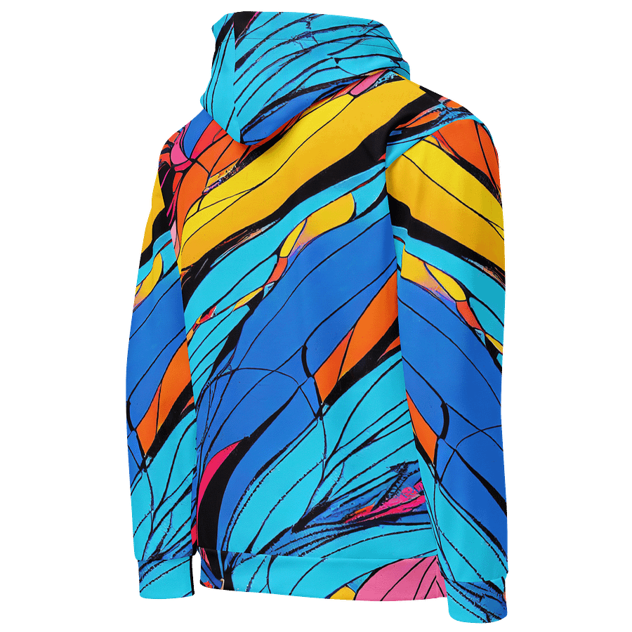 Vibrant Swirls Unisex Hoodie Colorful All-Over Print Hoodie for Artistic Streetwear & Bold Aesthetic Style product image (5)