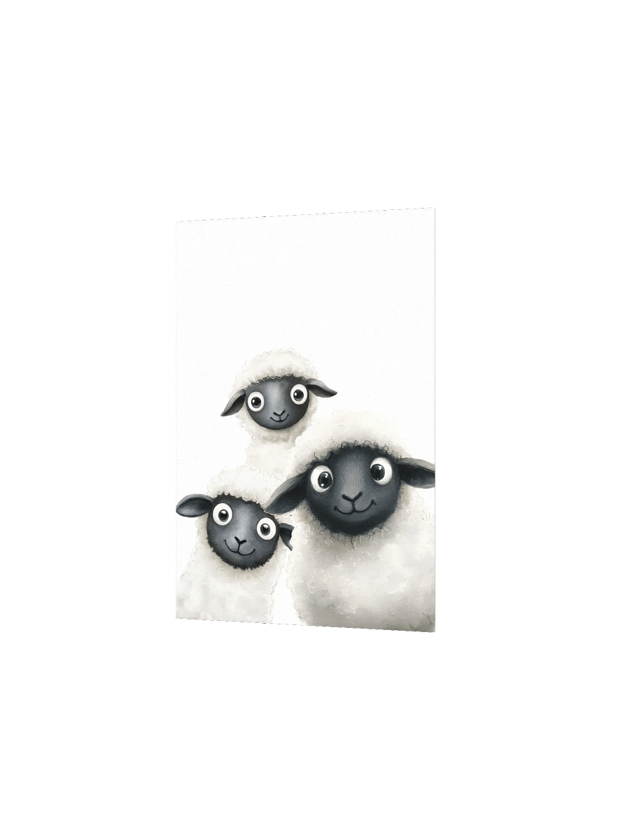 Quirky Trio Sheep, Farm Nursery Print product image (3)