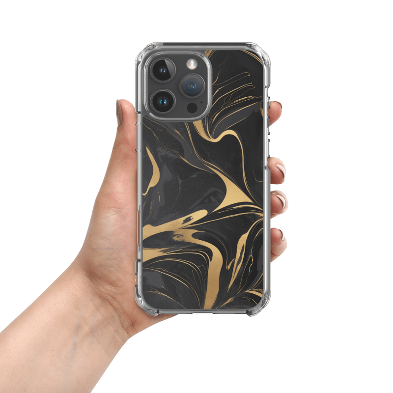 MagSafe® Clear Case for iPhone® – Liquid Gold on Onyx product image (13)
