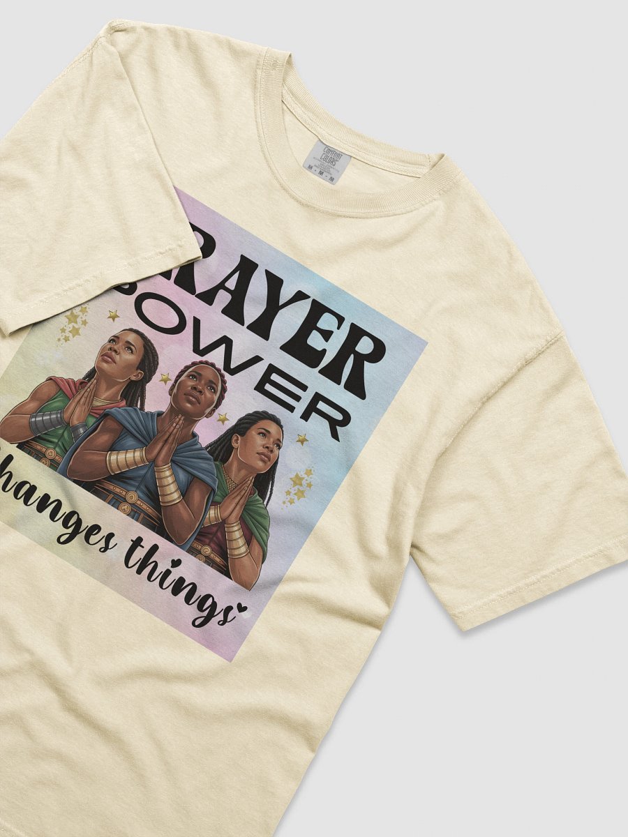 Prayer Power, Changes Things Christian Comfort Colors Unisex T-Shirt. product image (4)
