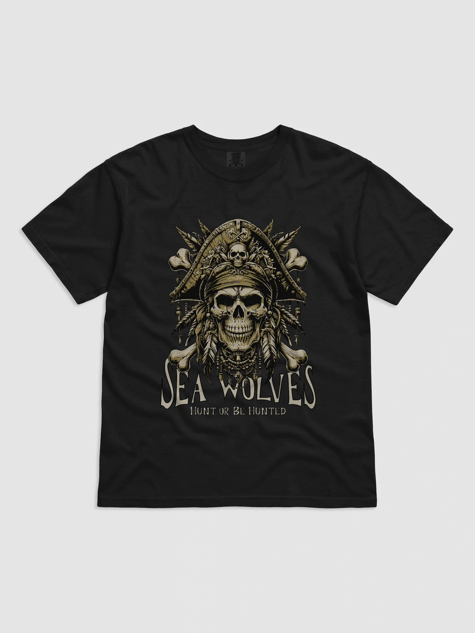 Sea Wolves Pirate Skull T-Shirt product image (1)