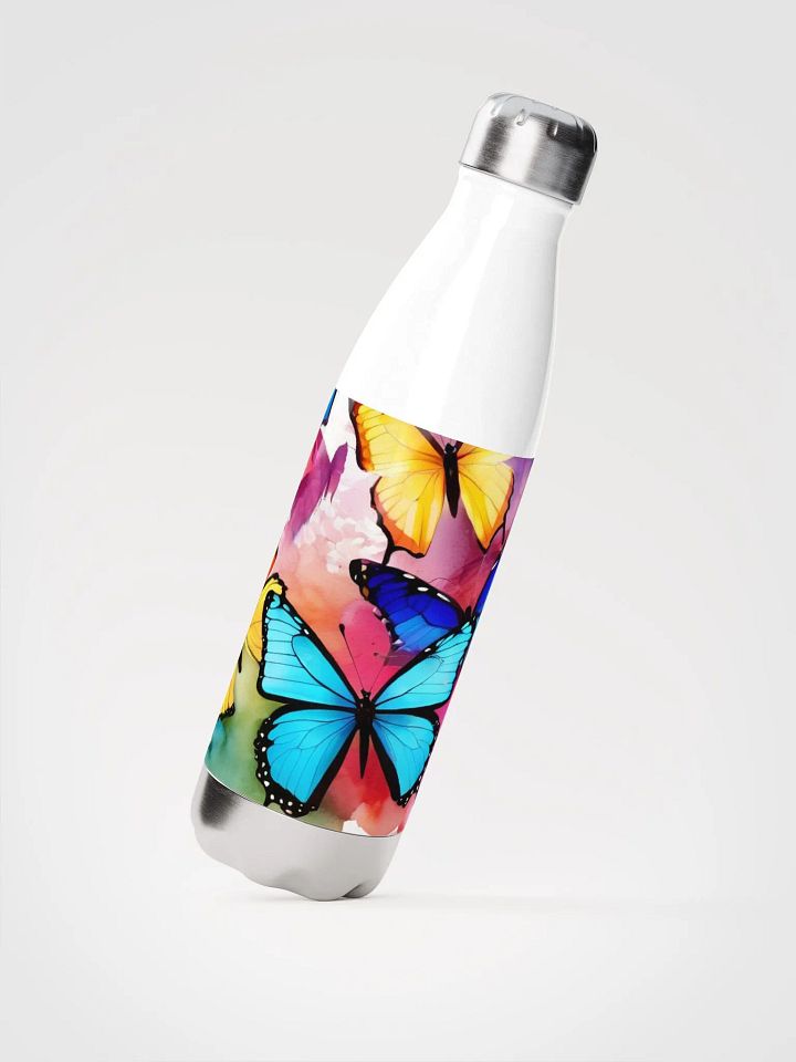 Stainless Steel water bottle with butterflys product image (2)