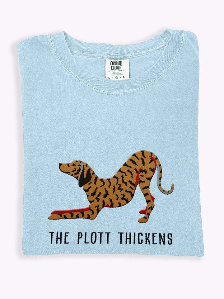 The Plott Thickens T-Shirt(Embroidered) of a Plott Hound product image (1)